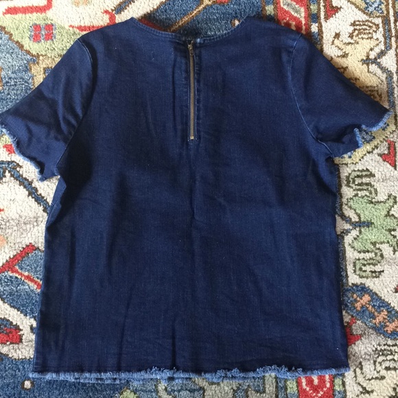 Boxy denim stretchy top - Picture 3 of 3
